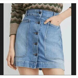 Senia Denim Miniskirt | Patch Pockets
